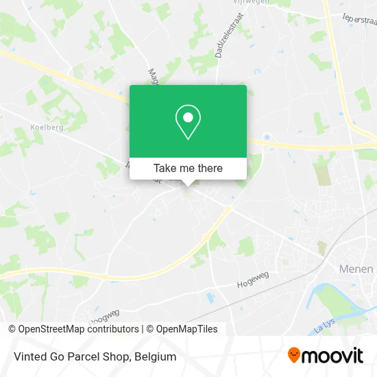 Vinted Go Parcel Shop map