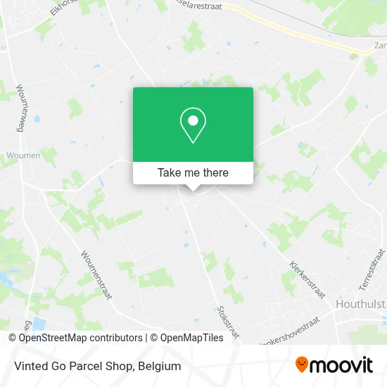 Vinted Go Parcel Shop map