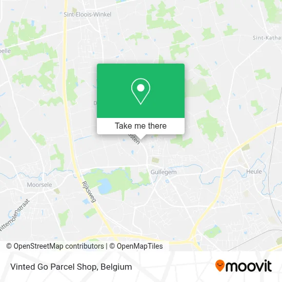 Vinted Go Parcel Shop map