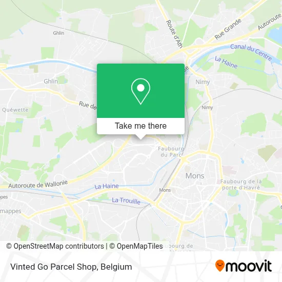 Vinted Go Parcel Shop map