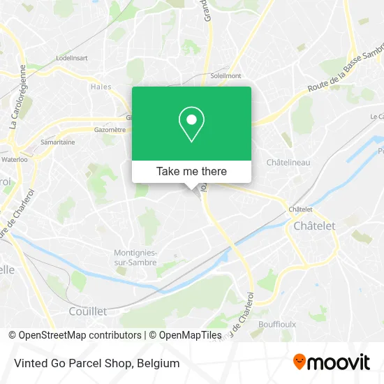 Vinted Go Parcel Shop map