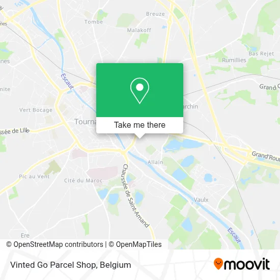 Vinted Go Parcel Shop map