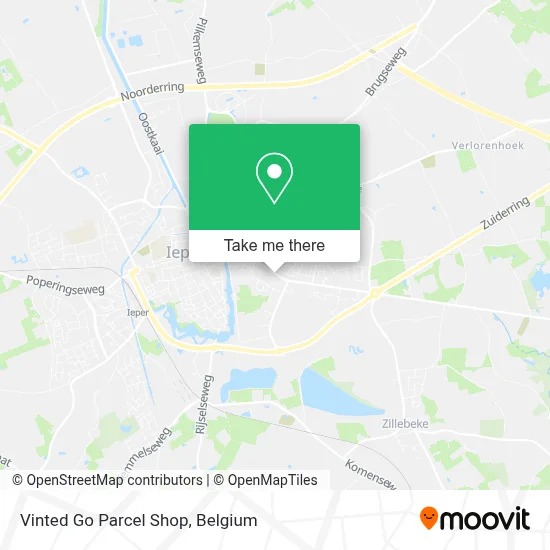 Vinted Go Parcel Shop map