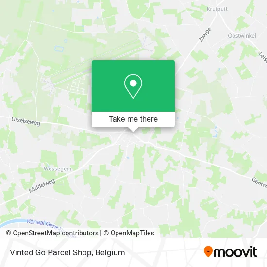 Vinted Go Parcel Shop map