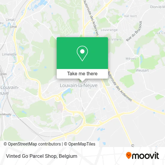Vinted Go Parcel Shop map