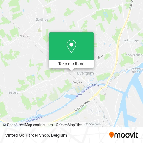 Vinted Go Parcel Shop map