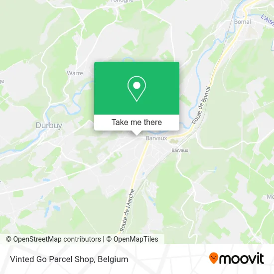 Vinted Go Parcel Shop map