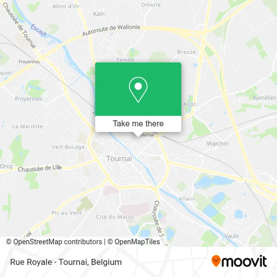 Rue Royale - Tournai map