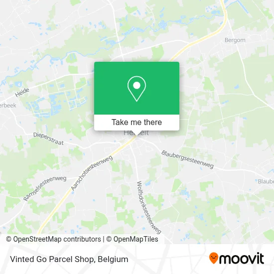 Vinted Go Parcel Shop map
