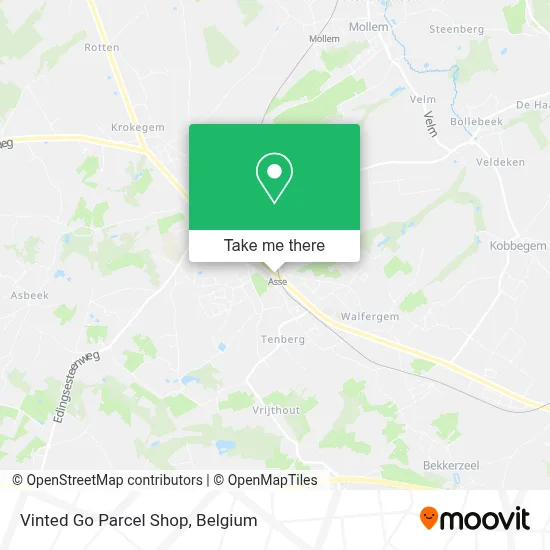 Vinted Go Parcel Shop map