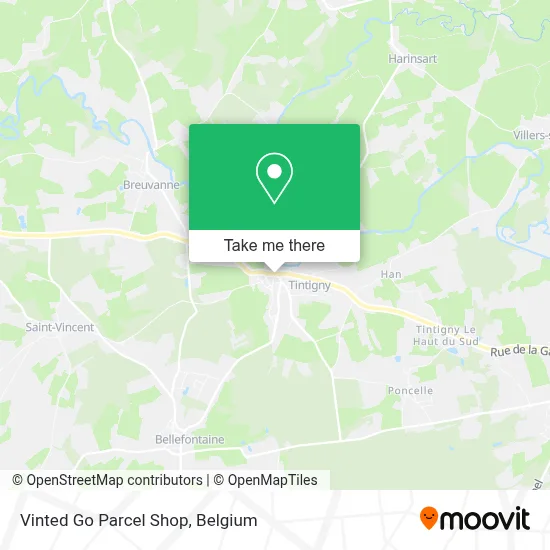 Vinted Go Parcel Shop map