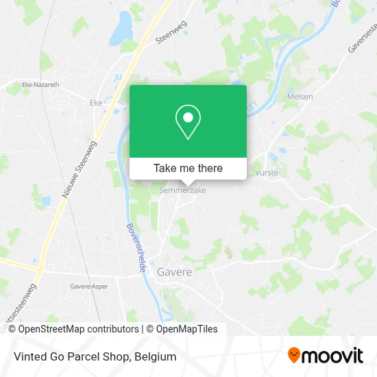 Vinted Go Parcel Shop map