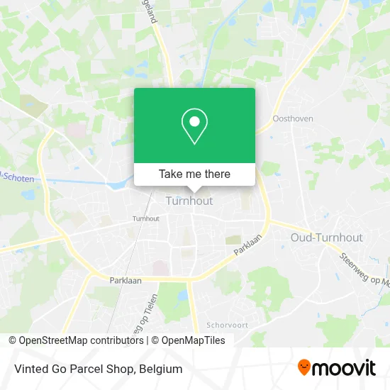 Vinted Go Parcel Shop map