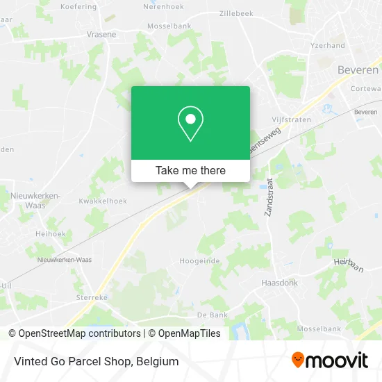 Vinted Go Parcel Shop map