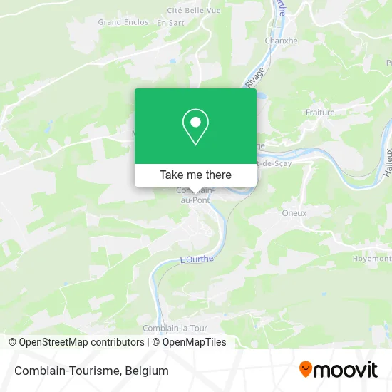 Comblain-Tourisme map