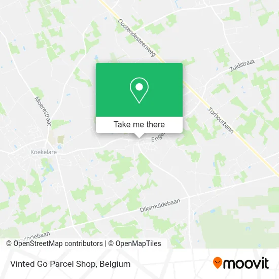 Vinted Go Parcel Shop map