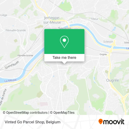 Vinted Go Parcel Shop map
