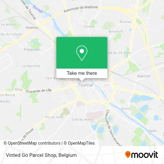 Vinted Go Parcel Shop map