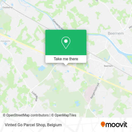 Vinted Go Parcel Shop map