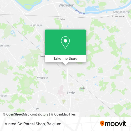 Vinted Go Parcel Shop map