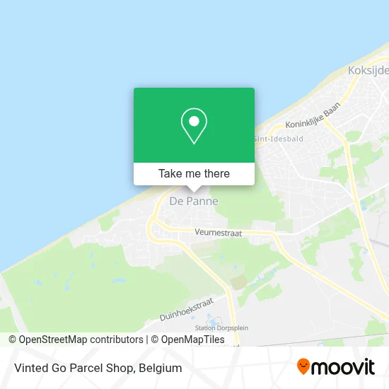 Vinted Go Parcel Shop map
