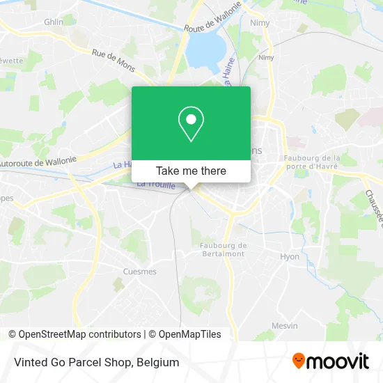 Vinted Go Parcel Shop map