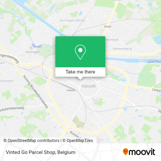 Vinted Go Parcel Shop map