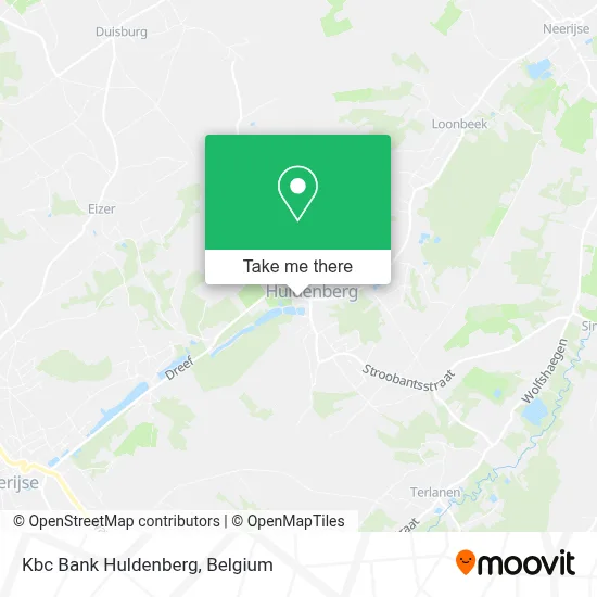 Kbc Bank Huldenberg map