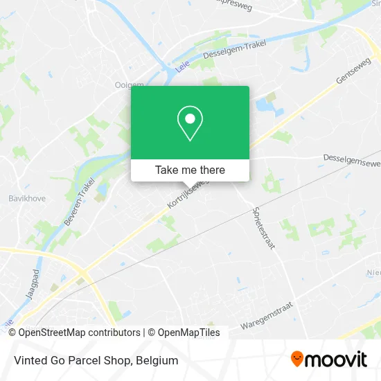 Vinted Go Parcel Shop map