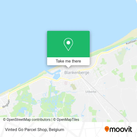 Vinted Go Parcel Shop map