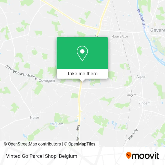 Vinted Go Parcel Shop map
