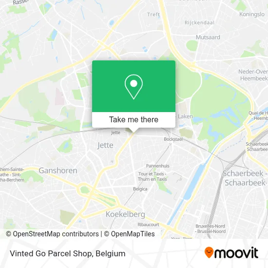 Vinted Go Parcel Shop map