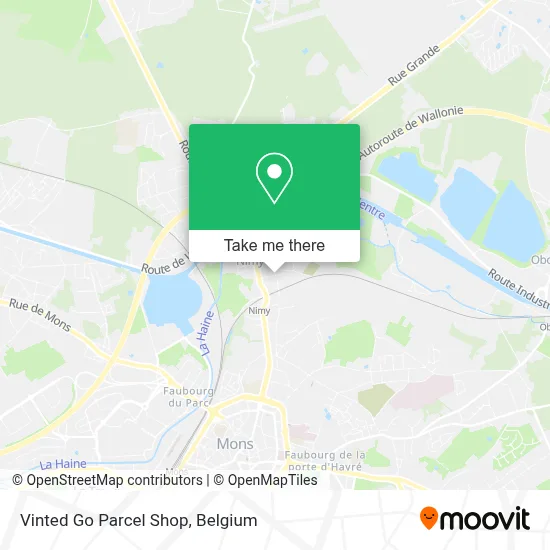 Vinted Go Parcel Shop map