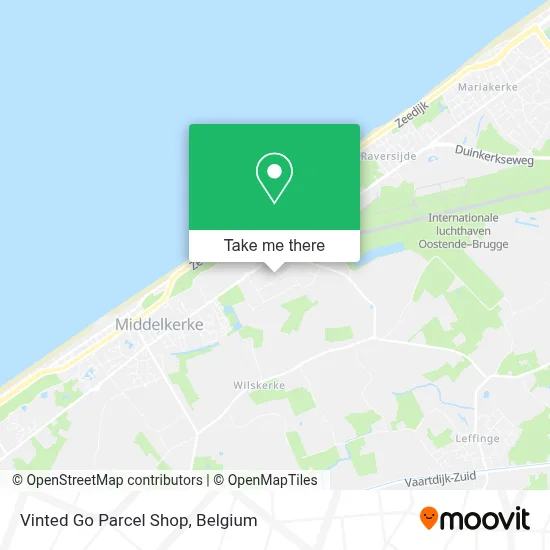 Vinted Go Parcel Shop map