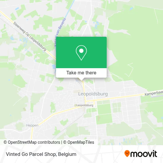 Vinted Go Parcel Shop map