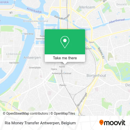 Ria Money Transfer Antwerpen map