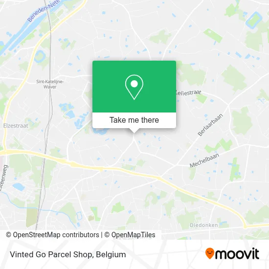Vinted Go Parcel Shop map
