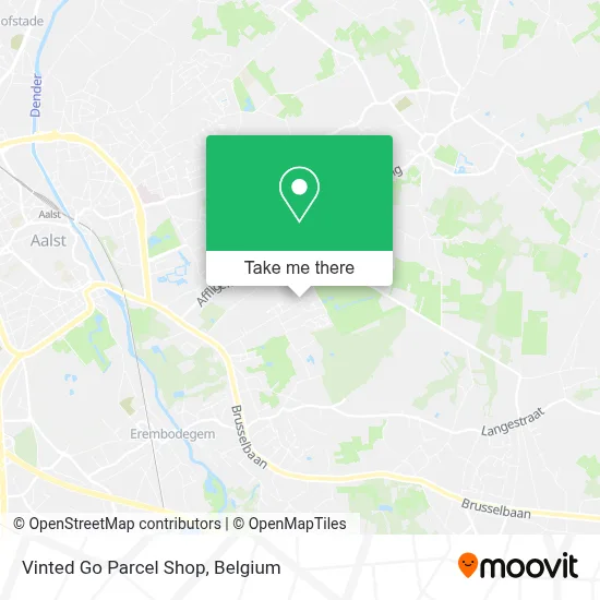 Vinted Go Parcel Shop map