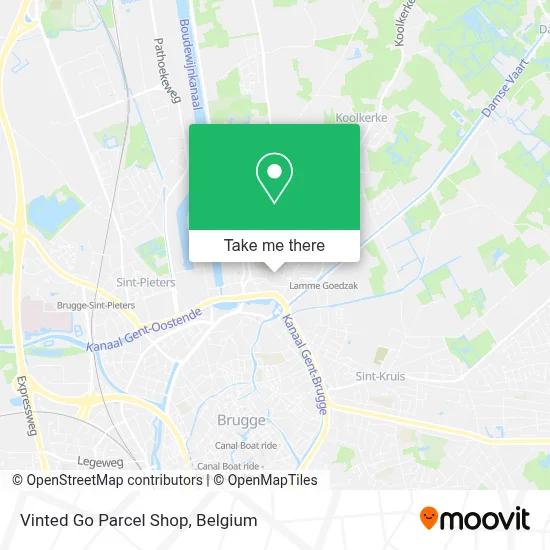 Vinted Go Parcel Shop map
