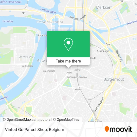 Vinted Go Parcel Shop map