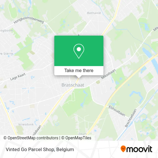 Vinted Go Parcel Shop map