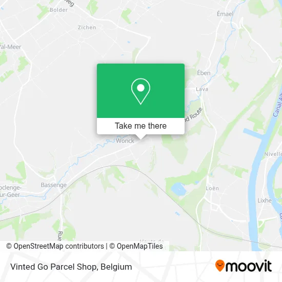 Vinted Go Parcel Shop map