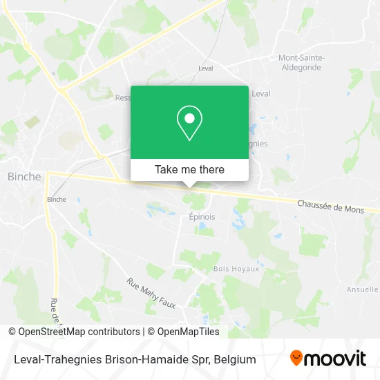 Leval-Trahegnies Brison-Hamaide Spr map
