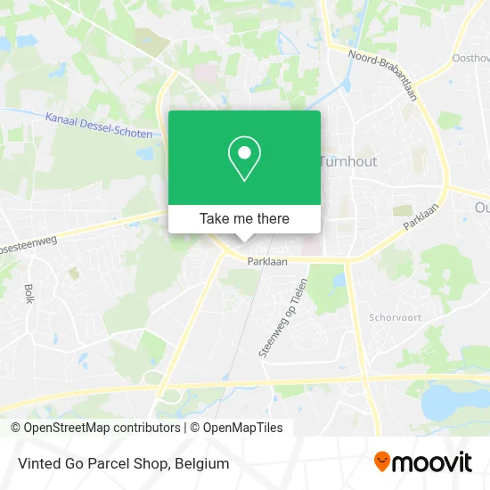 Vinted Go Parcel Shop map