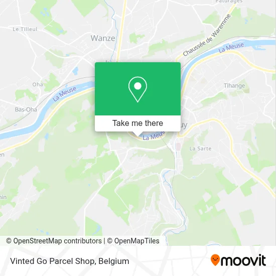 Vinted Go Parcel Shop map