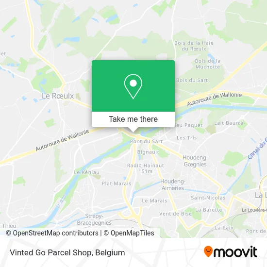 Vinted Go Parcel Shop map
