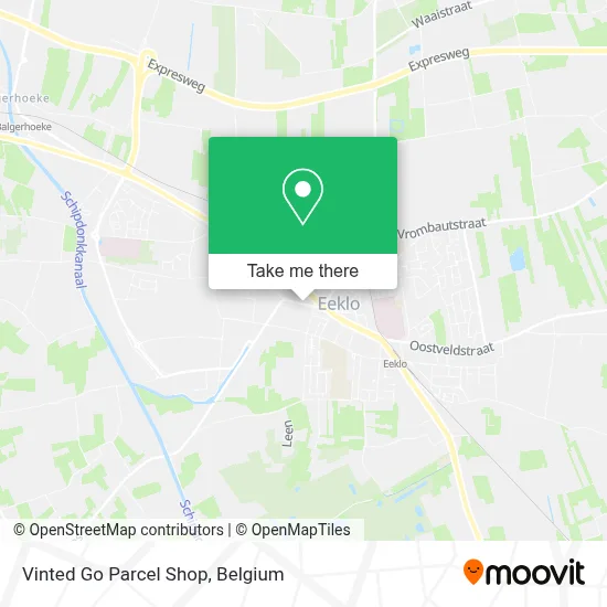 Vinted Go Parcel Shop map