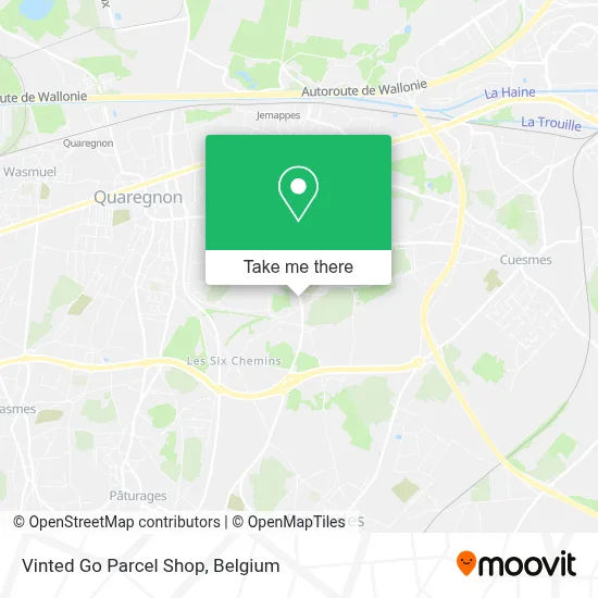 Vinted Go Parcel Shop map
