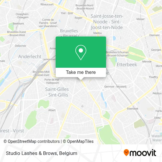 Studio Lashes & Brows map