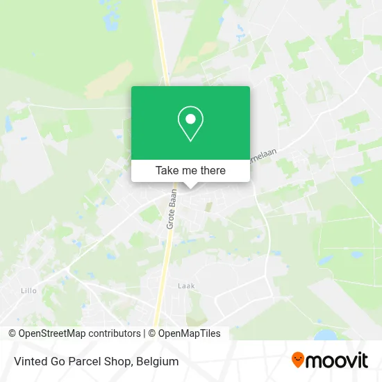 Vinted Go Parcel Shop map